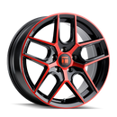 TOUREN GLOSS BLACK W/ RED TINTED FACE