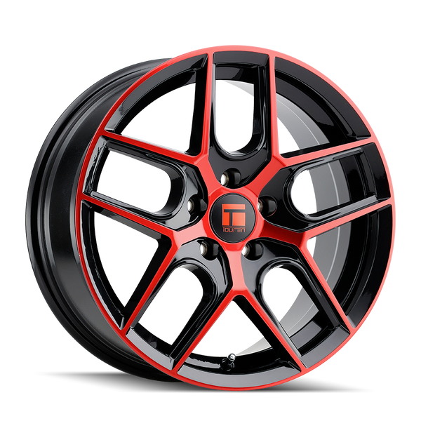 TOUREN GLOSS BLACK W/ RED TINTED FACE