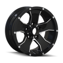 TRAILER WHEELS 14 BLACK/MACHINED FACE