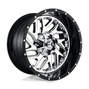 Fuel 2PC D211 TRITON SO CHROME PLATED GLOSS BLACK LIP