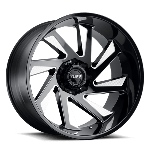 Tuff T1B SO GLOSS BLACK W/ MILLED SPOKES