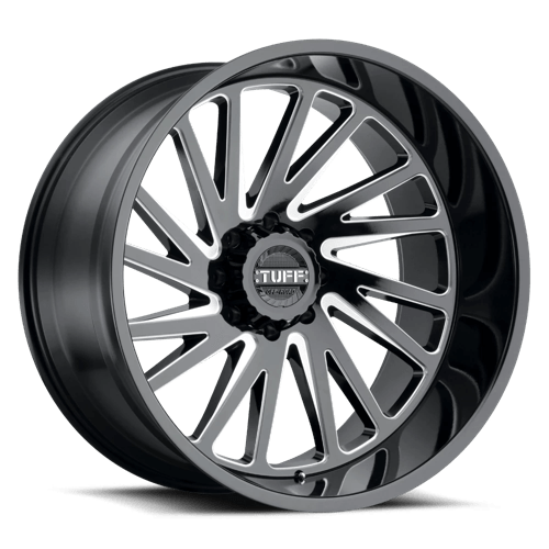 Tuff T2A SO GLOSS BLACK W/ MILLED SPOKES
