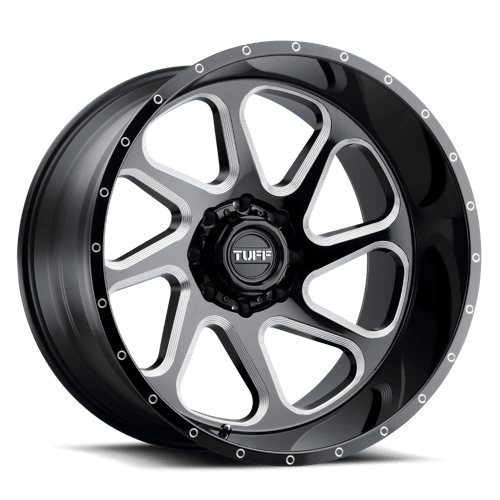 Tuff T2B SO GLOSS BLACK W/ MILLED SPOKES