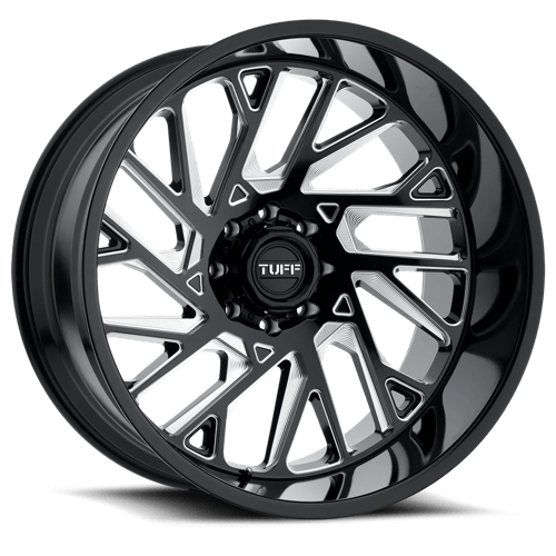 Tuff T4B SO GLOSS BLACK W/ MILLED SPOKES