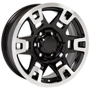 OE Wheels TY16 Machined Wheel Black Machined Wheel