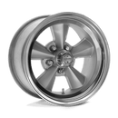 American Racing Vintage VNT70R BW GUN METAL W/ POLISHED LIP