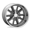 American Racing Vintage VN427 SHELBY COBRA CS TWO-PIECE MAG GRAY CENTER POLISHED BARREL