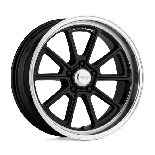 American Racing Vintage VN510 DRAFT ST GLOSS BLACK W/ DIAMOND CUT LIP