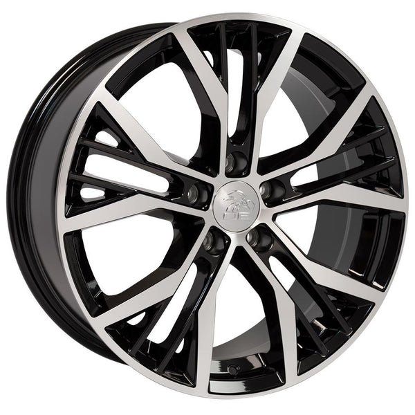 OE Wheels VW28 Machined Wheel Black Machined Wheel