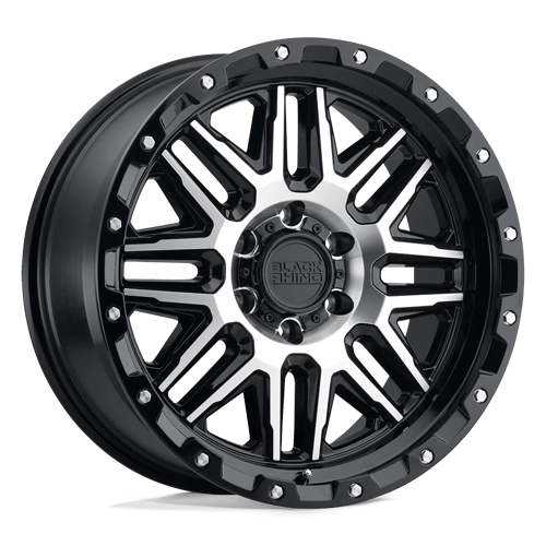 Black Rhino ALAMO N2 GLOSS BLACK W/ MACHINED FACE & STAINLESS BOLTS