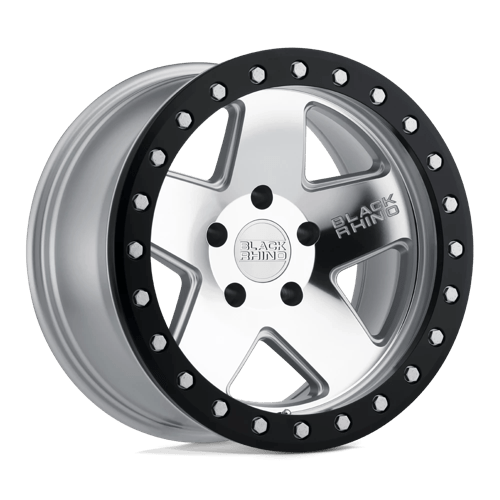 Black Rhino CRAWLER N2 SILVER W/ MIRROR FACE & BLACK LIP RING
