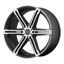 KMC KM686 FACTION N2 SATIN BLACK W/ MACHINED FACE