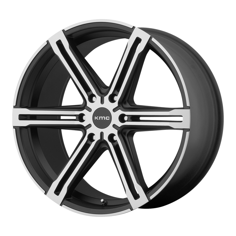 KMC KM686 FACTION N2 SATIN BLACK W/ MACHINED FACE