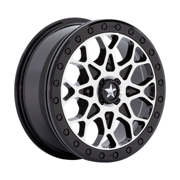 MSA Offroad Wheels M48 PORTAL BEADLOCK ST GLOSS BLACK MACHINED W GB RING