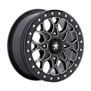 MSA Offroad Wheels M48 PORTAL BEADLOCK ST GLOSS BLACK MILLED W/ GB RING