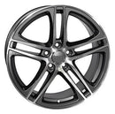 OE Wheels AU07 Machined Wheel Gunmetal Machined Wheel