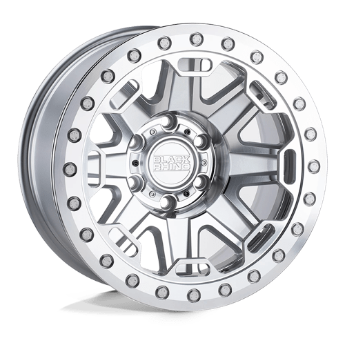 Black Rhino RIFT BEADLOCK N2 SILVER W/ MIRROR FACE & MACHINED RING