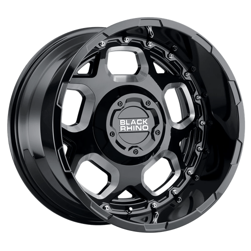 Black Rhino GUSSET N2 GLOSS BLACK W/ MILLED SPOKES