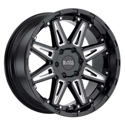 Black Rhino RUSH N2 GLOSS BLACK W/ MILLED SPOKES