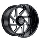 Black Rhino SWERVE N2 GLOSS BLACK W/ DOUBLE MILLED SPOKES